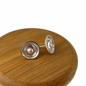 Pearl stud earrings